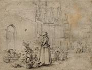 Market in Haarlem, Gerard ter Borch the Younger